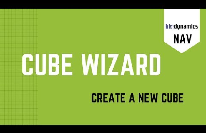 Create a new cube - NAV Wizard